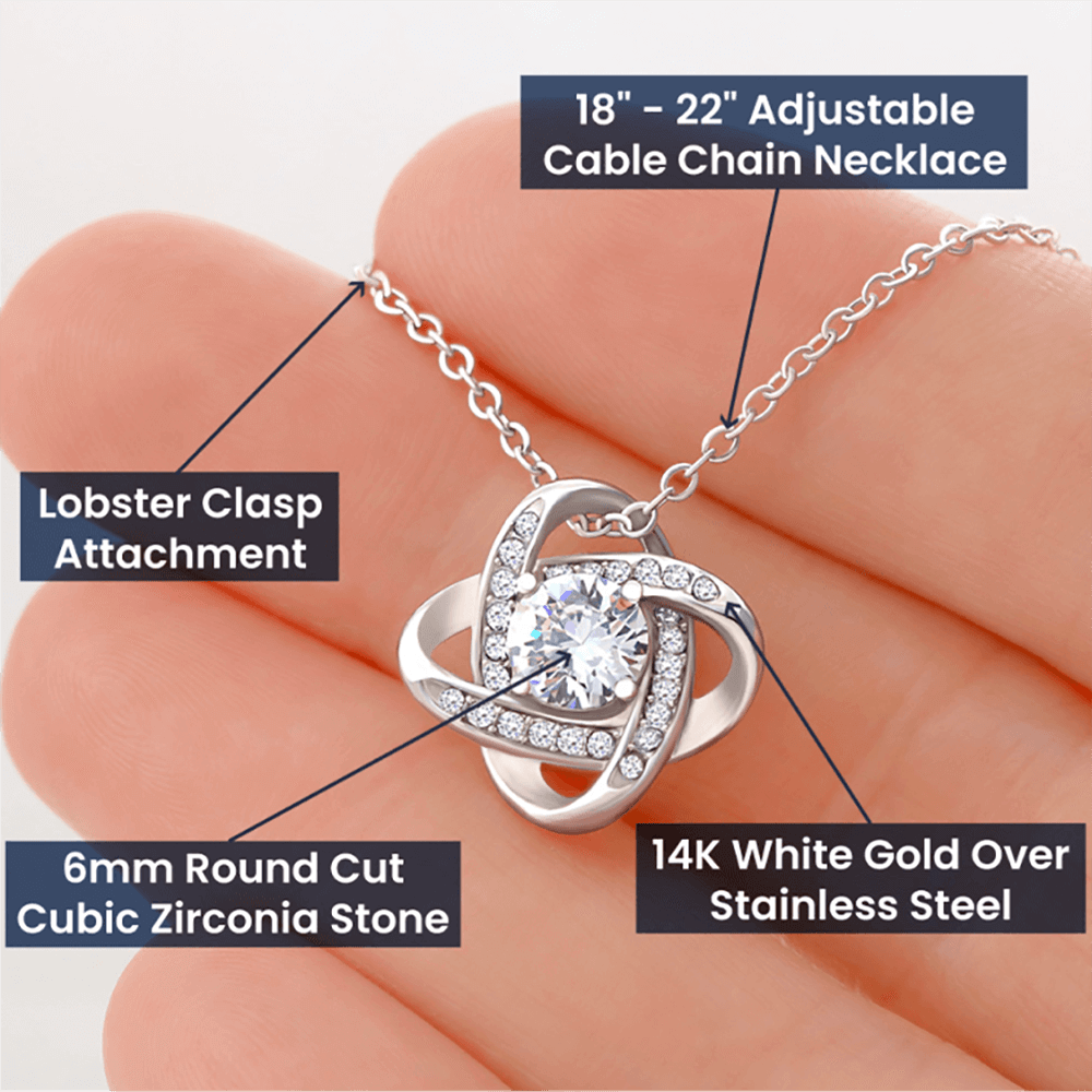 Love Knot Necklace & Message Card – A Touch of Japanese, A Gift for Mom