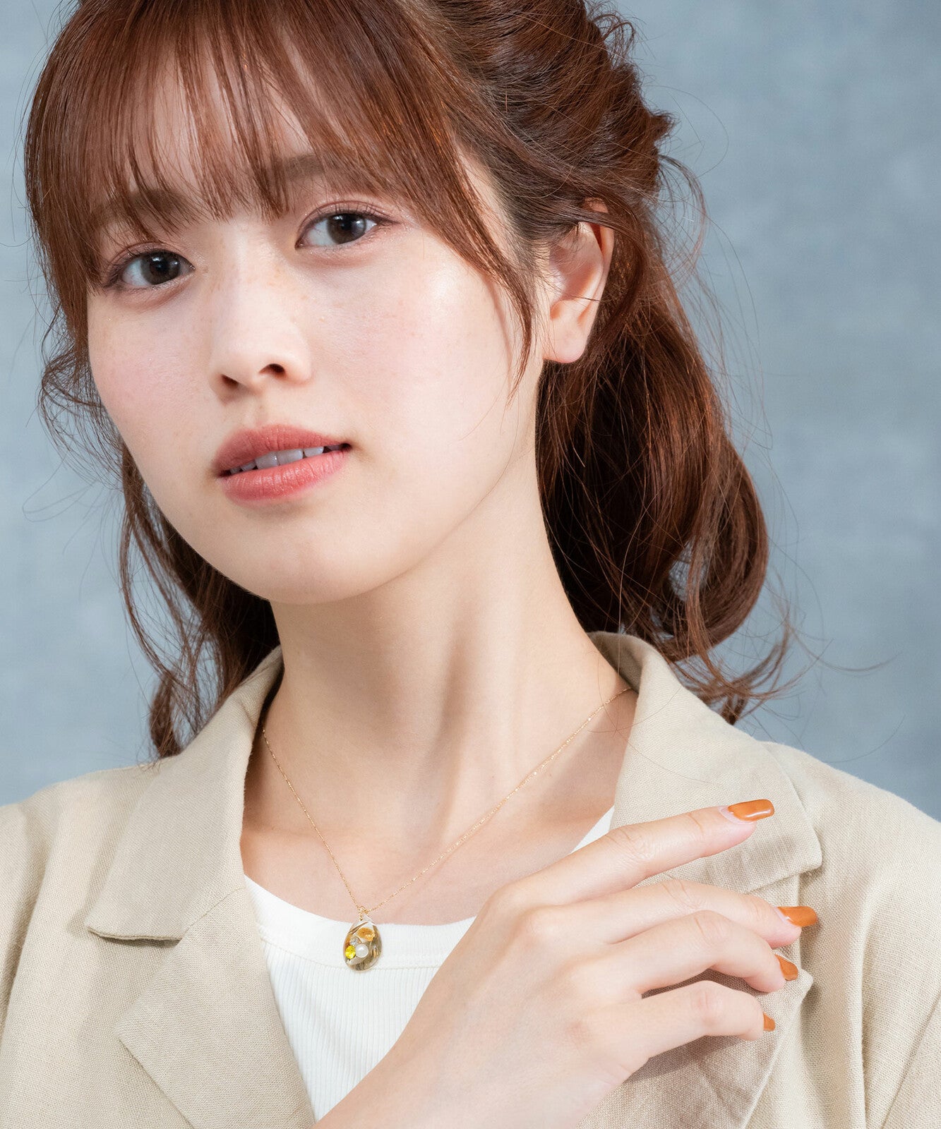 Birthstone Color Pendant with Dried Flowers