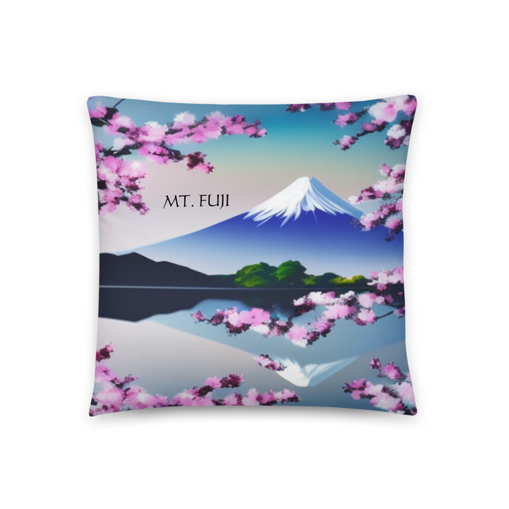 Mt. FUJI & Sakura Pillow | A Harmony of Beauty & Simplicity