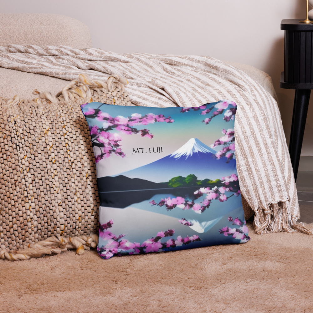 Mt. FUJI & Sakura Pillow | A Harmony of Beauty & Simplicity