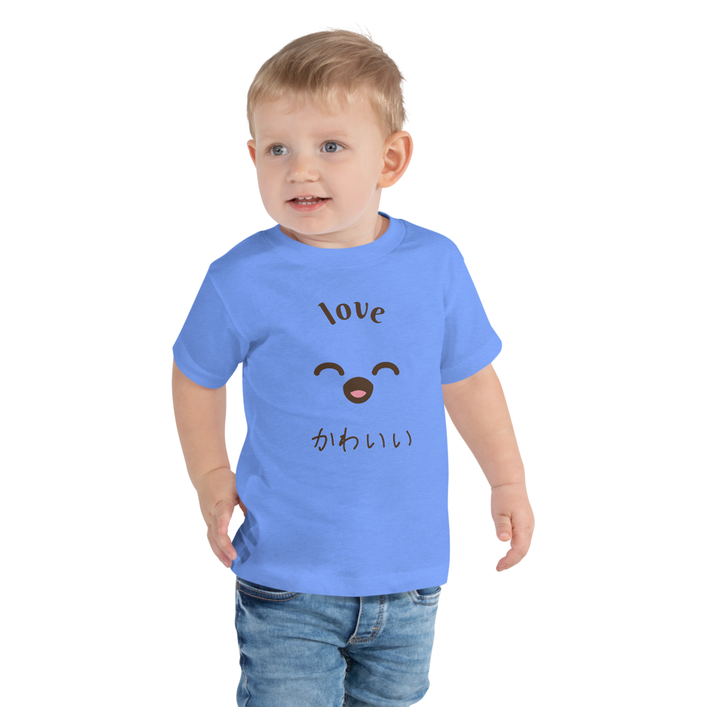 🧸 Cute Toddler T-Shirt – Kawaii Japanese Handwritten Design, Soft & Comfy